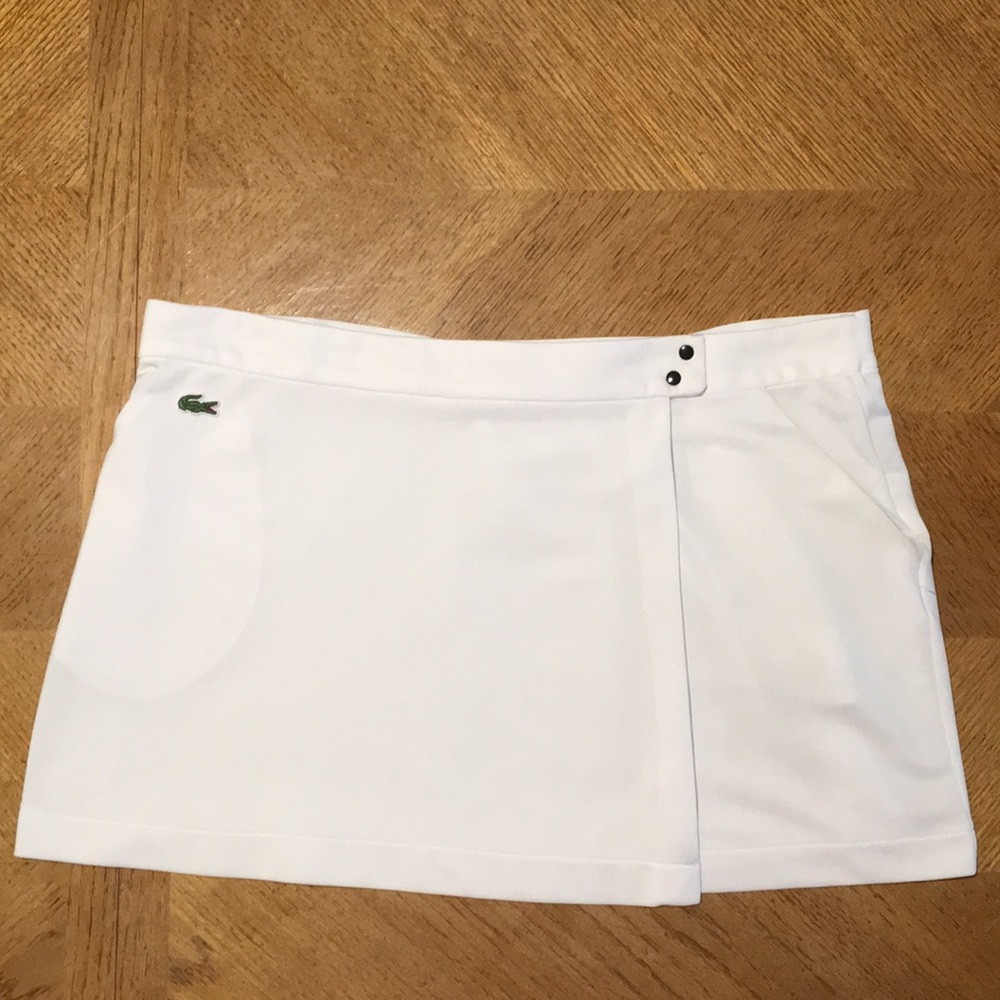 Lacoste Size 42 Cute White Tennis Skirt